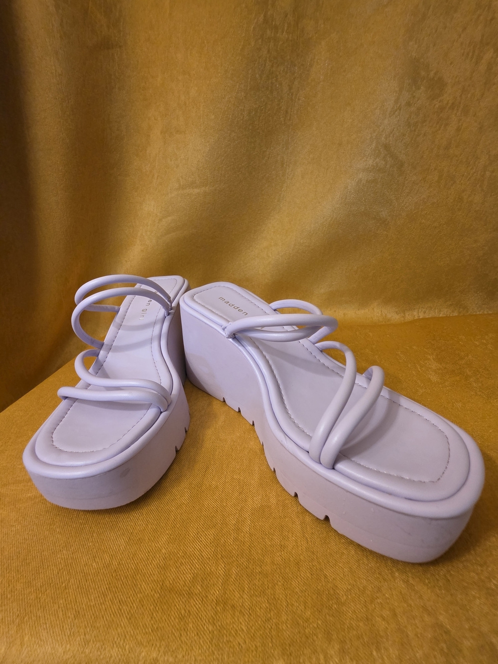 Madden Girl White Strappy Platform Sandals